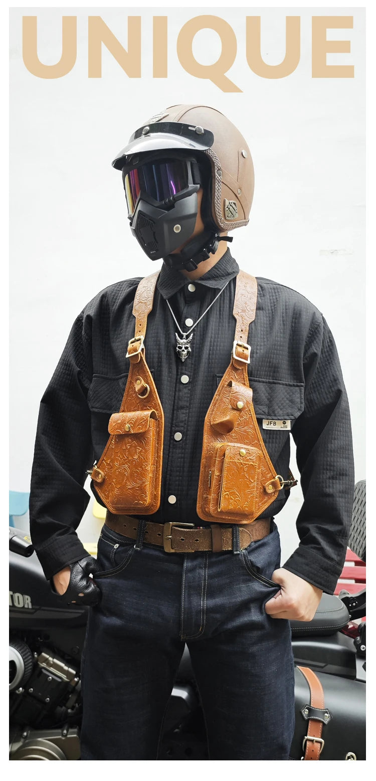 Genuine Leather Anti-Theft Underarm Shoulder Bag Armpit Tactically Bag For Men Shoulder Holsters Storage Pack