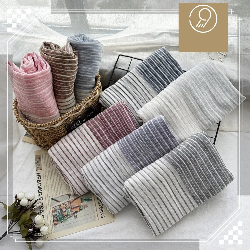 Baumwolle Leinen Männer Schal Mode Marke Männer Gestreiften Schals Winter Warm Halstuch Pashmina Casual Quaste Bufandas Schals