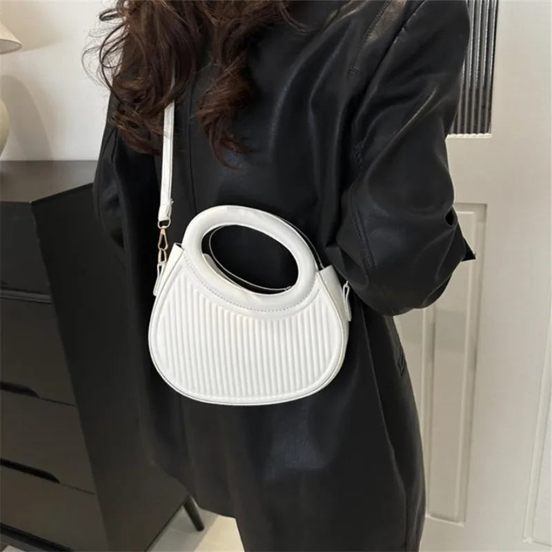 Stripe Design Crossbody Bags for Women Elegant Synthetic Leather Handbag, Purse, Luxury Look Shoulder Bag for Everyday Use
