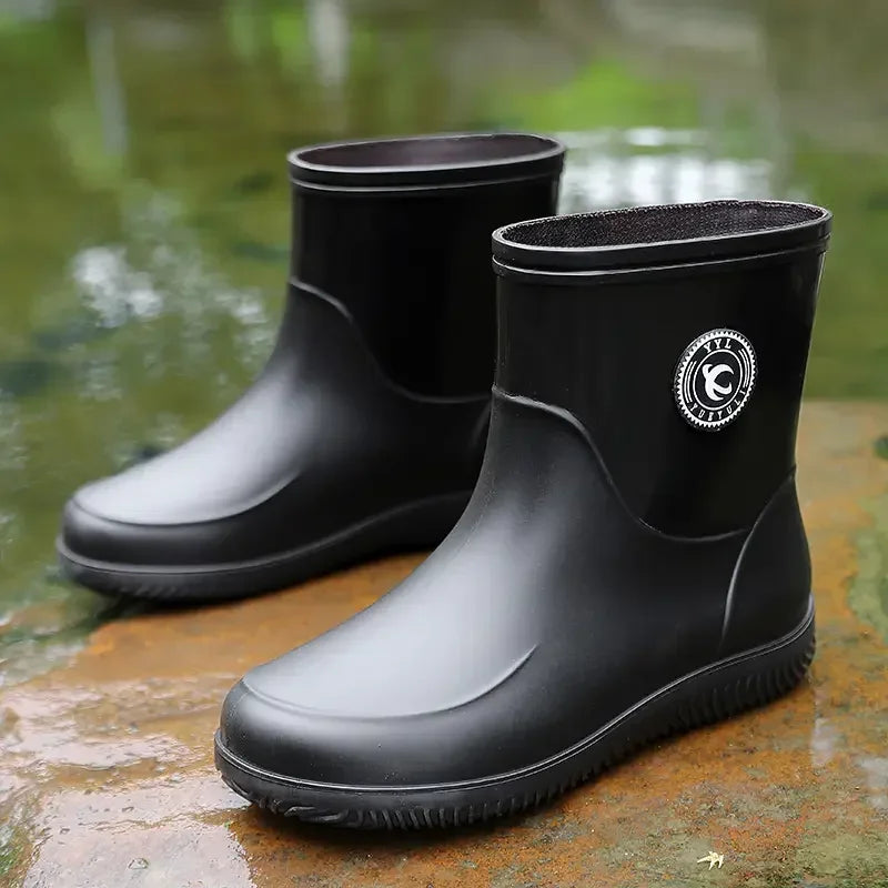 Wasserdichte Gummi Regen Angeln Schuhe Männer Regen Stiefel Waschen Im Freien Nicht-rutsch Langlebig Regen Schuhe für Männer зимние сапоги мужские