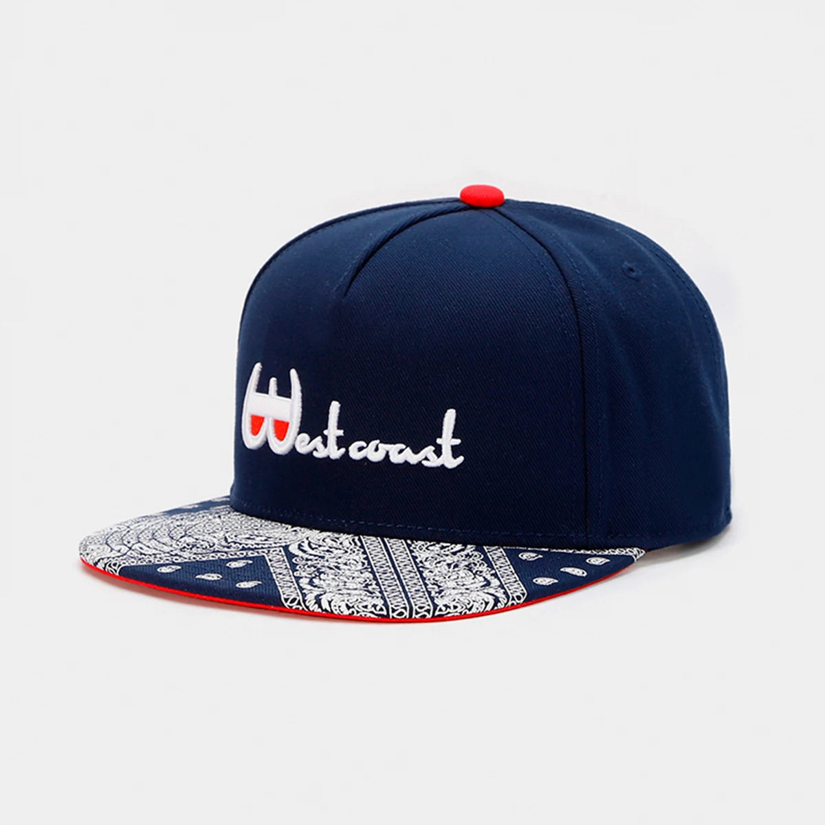 Unisex Big C Paiz Allover Snapback Hat Paisley Bandanna Print Adults Outdoor Travel Hip Hop Headwear Sports Sun Baseball Cap