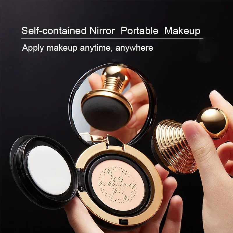 Mushroom Head Air Cushion BB Cream with Sponge Puf Brightening Moisturizing Foundation Concealer Whitening Base Makeup Cosmetics