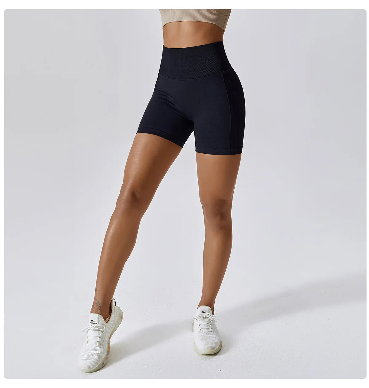 Women's Shorts for Cycling Jogging Fitness Sports Seamless High-Waisted Hip-Lifting Gym Shorts Tight Yoga Clothing