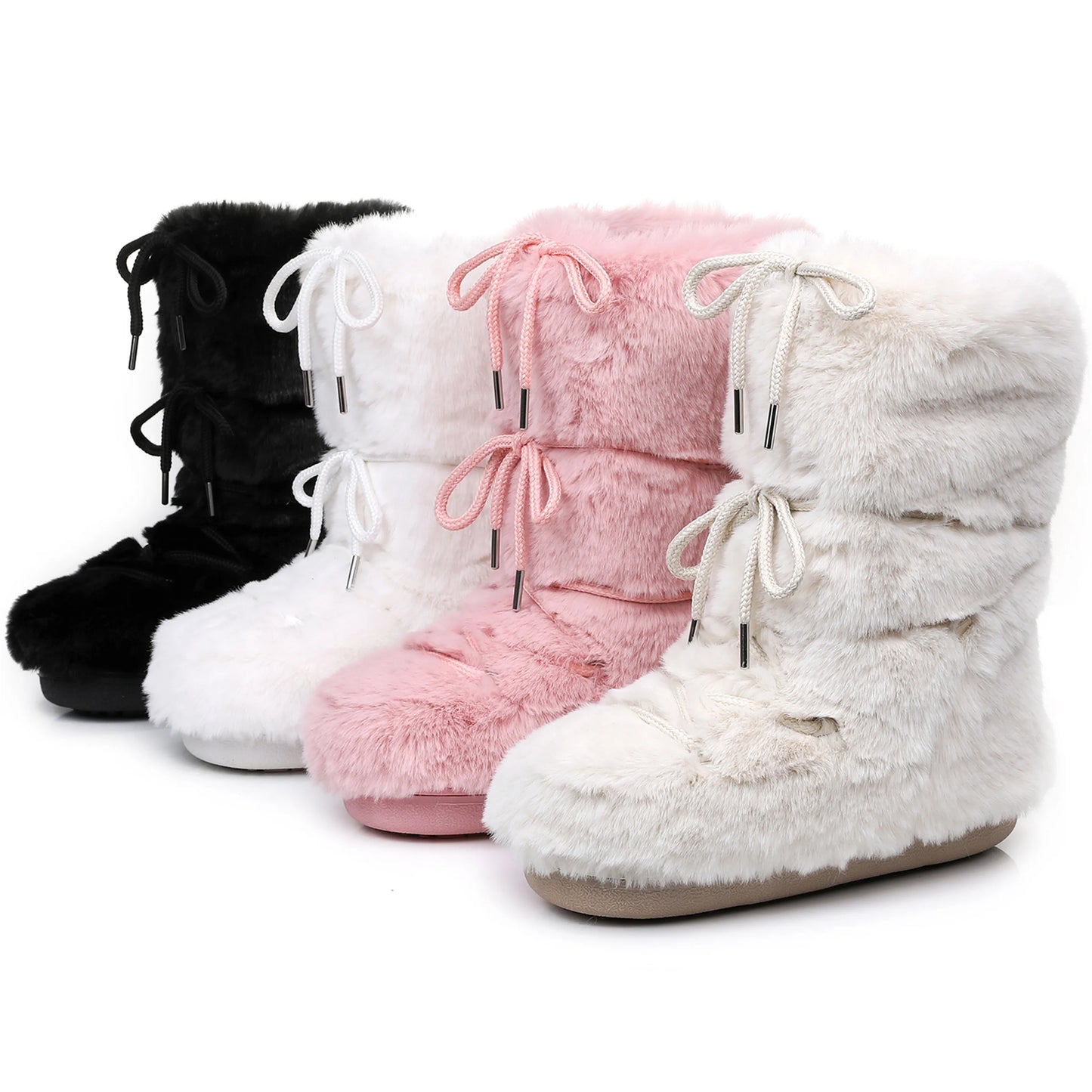 2025 Winter Lace-up Ankle Boots Women Snow Boots Brand Design Classic Platform Waterproof Non-slip Cotton Boots Woman Ski Boots