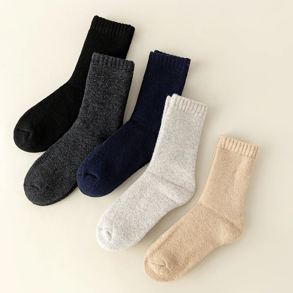 1 Pairs High Quality Men's Wool Socks Winter Thick Warm Snow Boots  Socks Outdoor Cold Resistant Frost Proof Super THick Socks