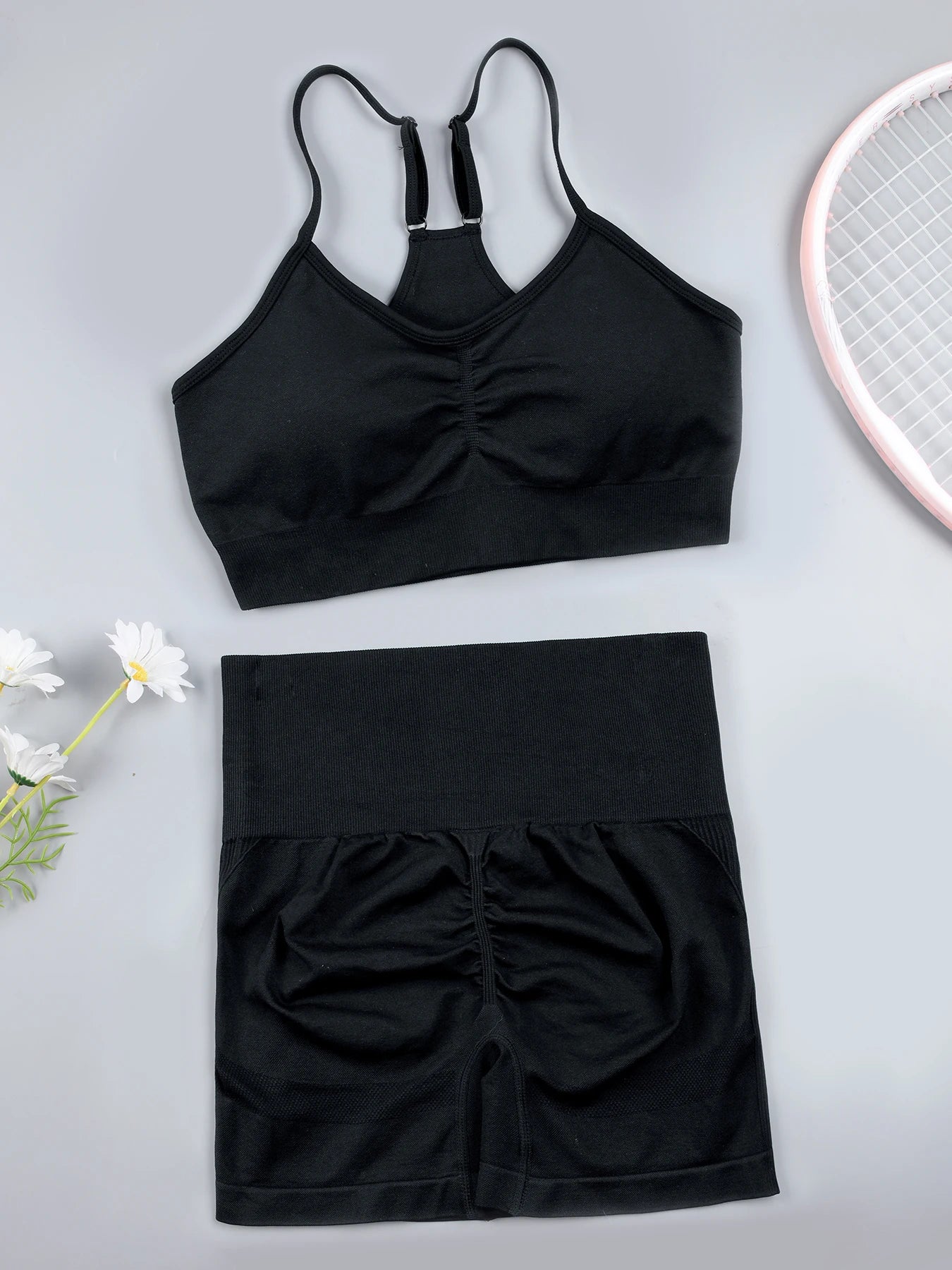 Tie Dye Sexy Push Up Gym Shorts Woman Skinny Stretch High Waist Fitness Shorts Sets Running Outdoors Fashion Sport Pants