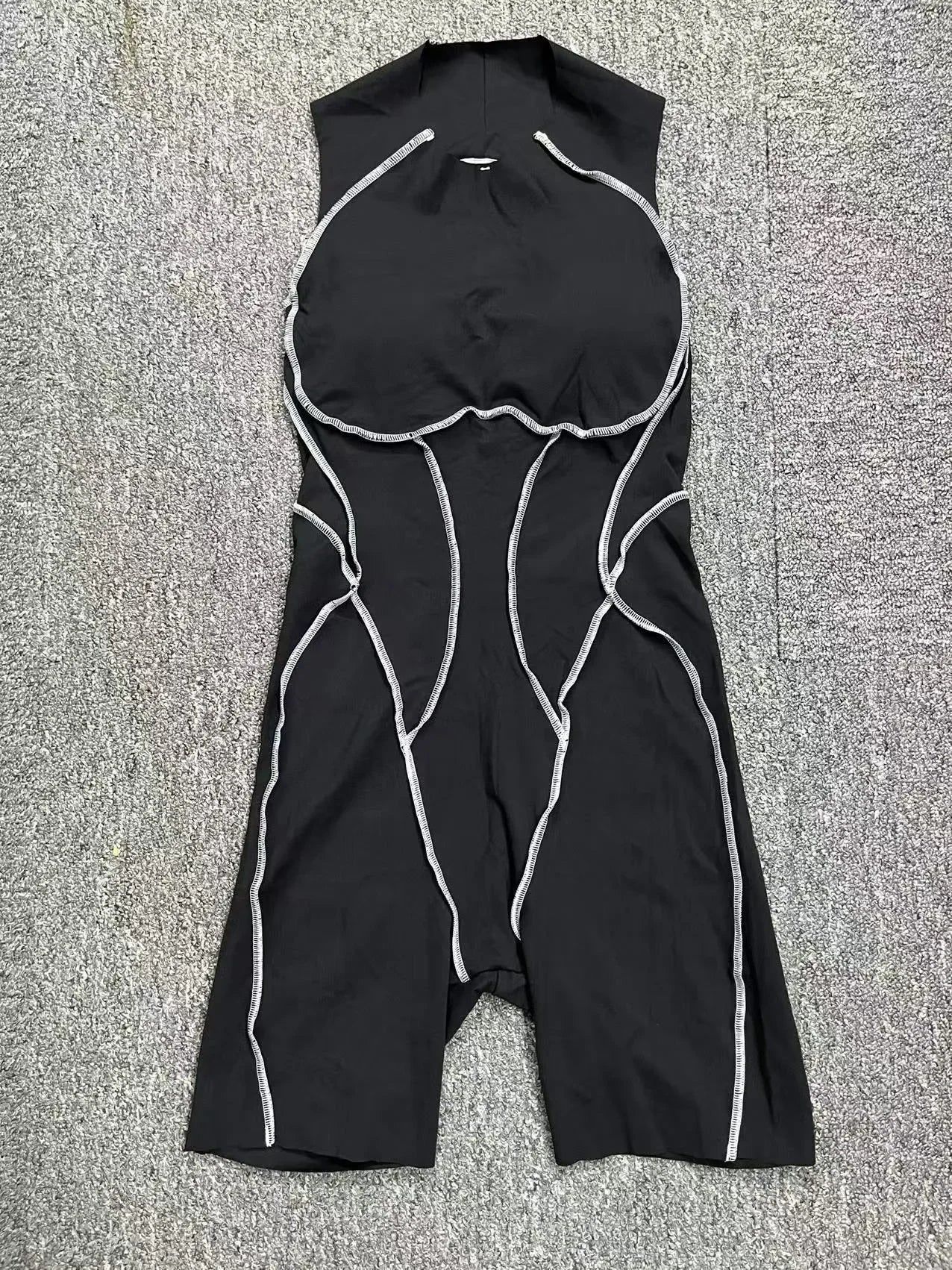 New Summer Stitching Color Backless Yoga Jumpsuits With Chest Pads Women Sleeveless Sports Bodysuit Hip Lifting Workout Overalls