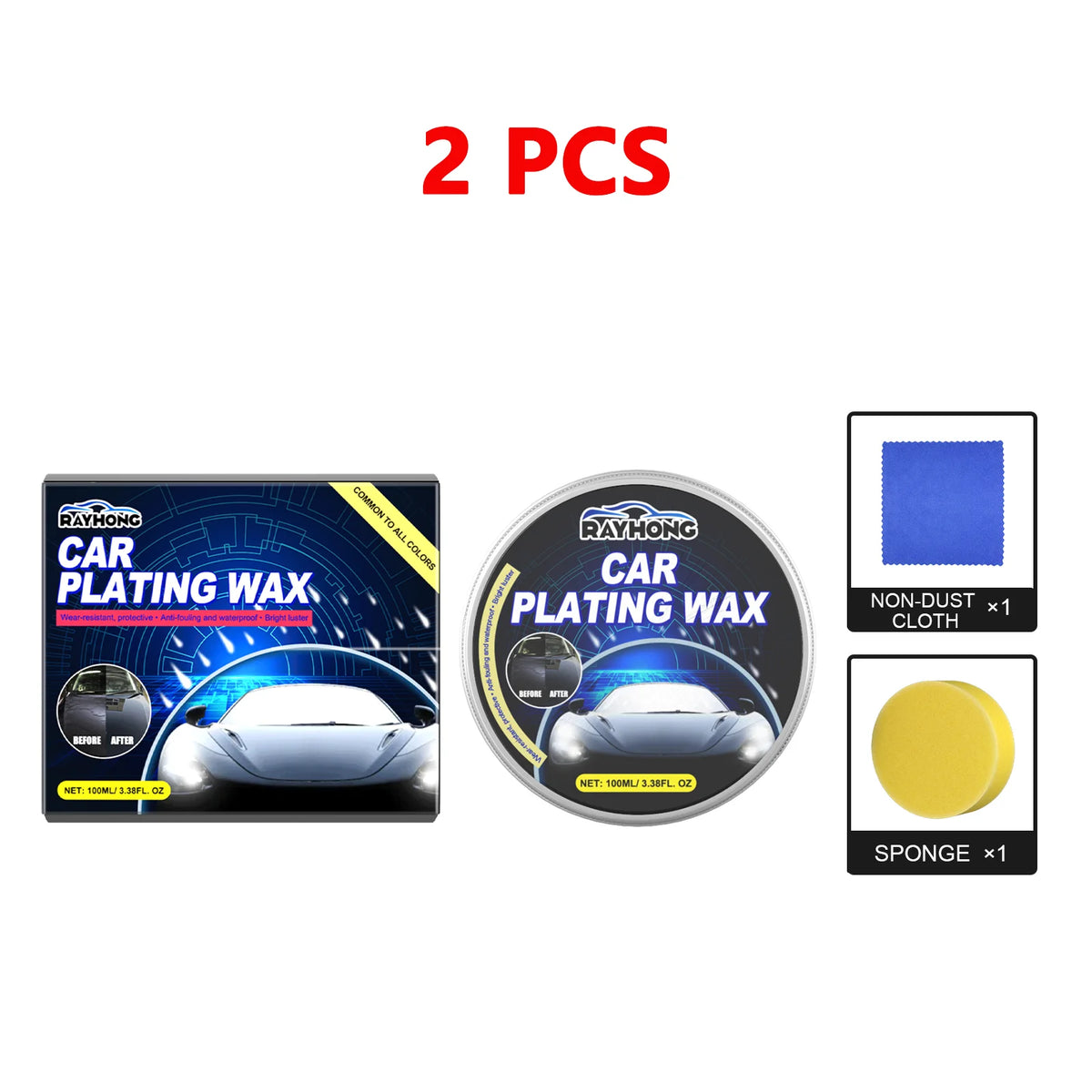 Car Nano Ceramic Coating Wax All-in-One Car Polish Scratch Removal Hydrophobic Sealant for Deep Gloss & Long Lasting Protection