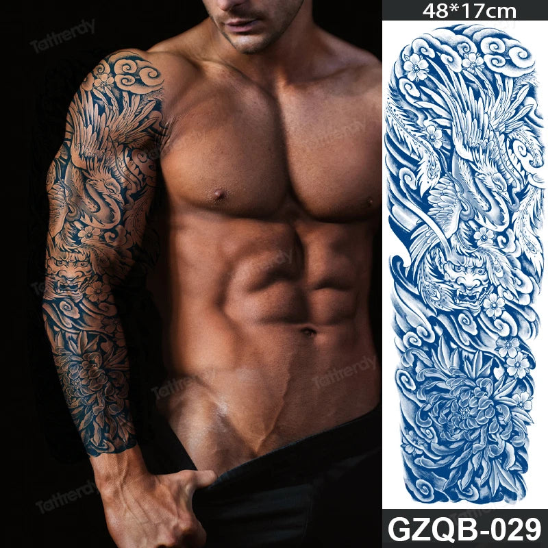 New Juice tattoo natural ink long lasting temporary tattoos full arm sleeve waterproof body art painting large tattoo sticker