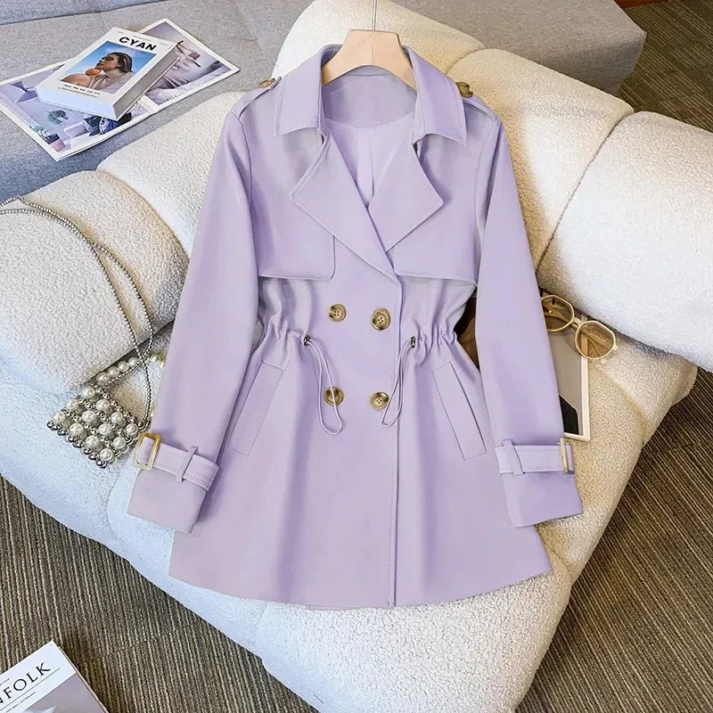 New Fashion Casual Windbreaker Korean Version of The Long Windbreaker Top Ladies Coats and Jackets Women Trench Coat for Women