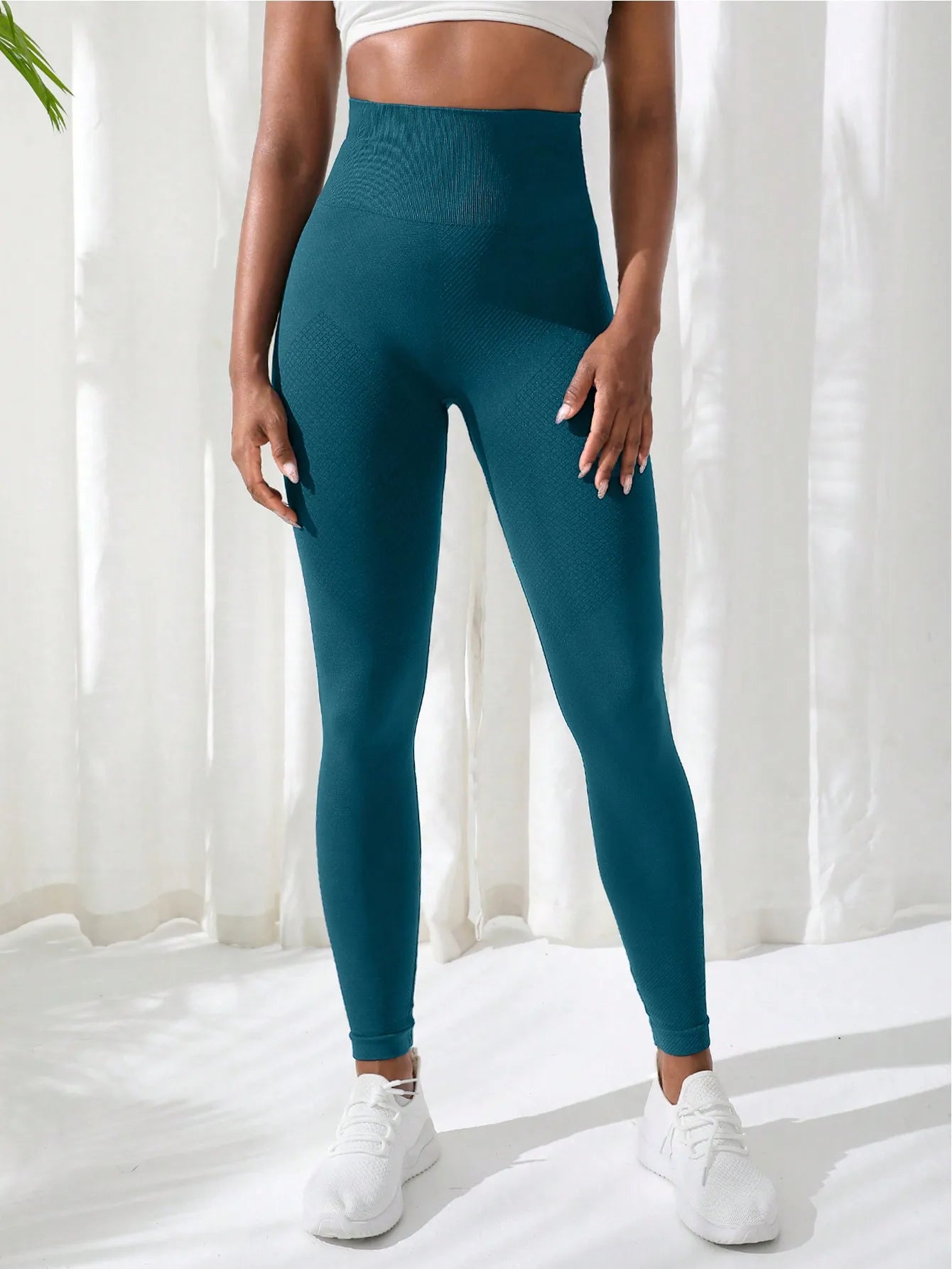 Women High Waist Yoga Pants Seamless Gym Leggings Stretchy Athletic Workout Fitness Running Sports Tights
