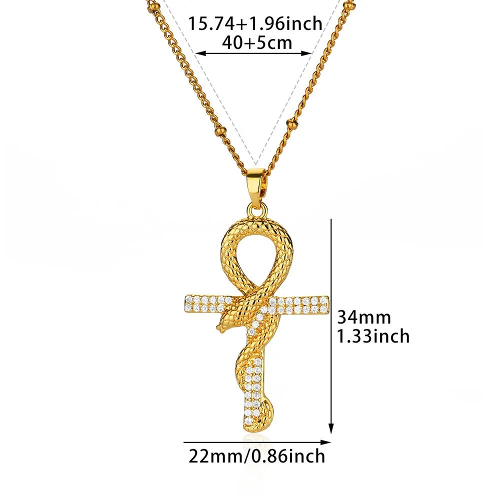 Stainless Steel Jesus Cross Necklace For Women Men Gold Color Caravaca Angels Crucifix Charm Choker Rapper Jewelry Hip Hop Gift