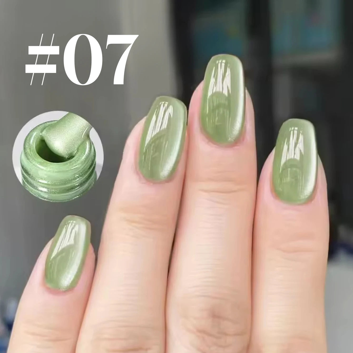 12ML 1-21pcs Autumn Nails Toe Selling Whitening Glass Bead Cat Eye Gel Nail Polish Black Nails Nail Art Grey Cat Eye Nail Glue