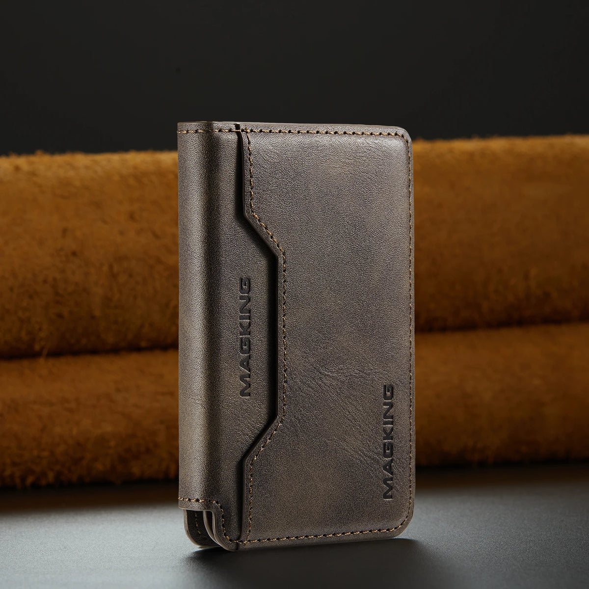 For IPhone 18 13 14 15 16 17 Pro Max Plus For Magsafe Leather Wallet Magnetic Cellphone Card Holder Multi-Card Slot Mini Wallet