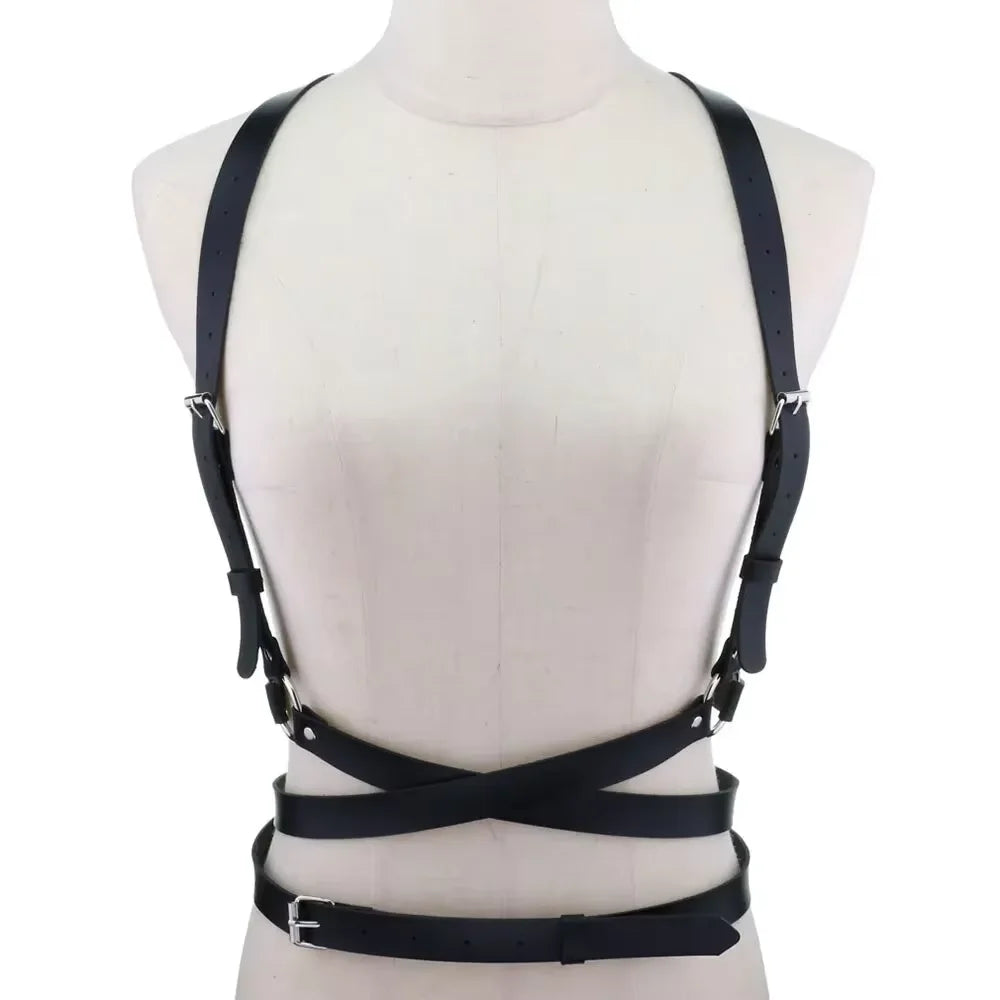 Women's outerwear garter fashion harness belt body harness corset leather underwear gothic clothing harness accessories