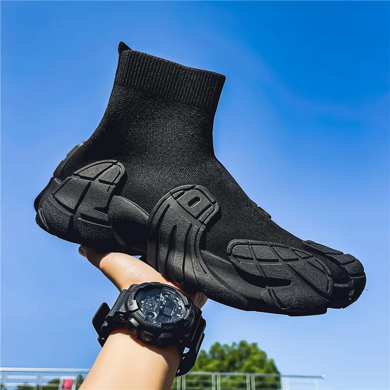 Outdoor Winter Men Casual Boots Designer Soft Sneakers Breathbale Men‘s Socks Shoes Slip-On Flat Lightweight Walking Sport Shoes
