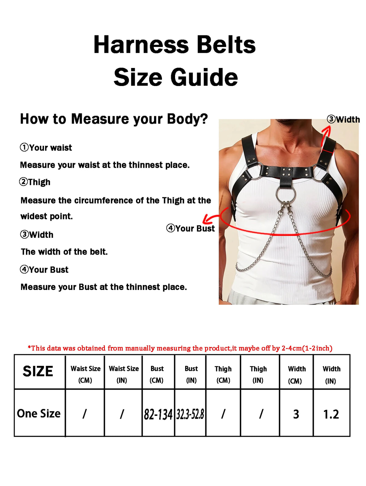 Street Fashion Men's PU Leather Harness Belt Y2K Style Gothic Belt Punk Rock Exotic Clothing Decoration Accessories Belt