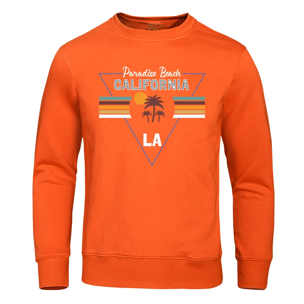 California Paradise Beach Letter Hip Hop Hoodie für Männer Sport Warm Top Pullover Fleece Pullover Bequeme Mode Hoodies