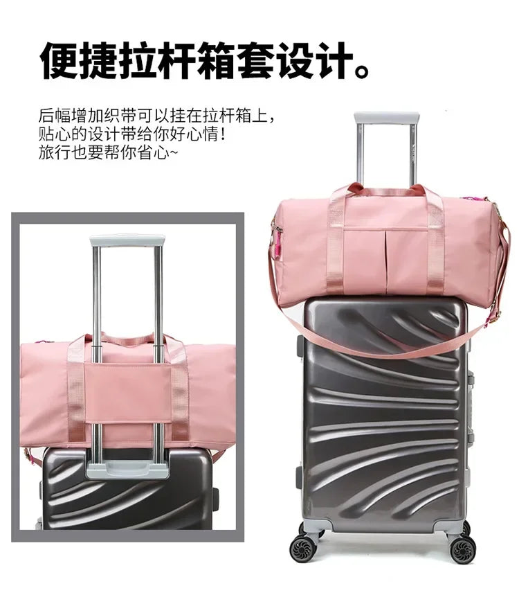 Training Yoga Sporttaschen Fitness Gym Taschen Nass Trocken Separate Gepäcktasche mit separatem Schuhfach Reisetasche Handtasche