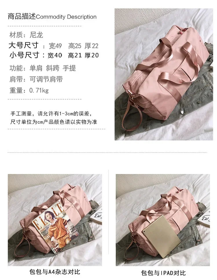 Training Yoga Sporttaschen Fitness Gym Taschen Nass Trocken Separate Gepäcktasche mit separatem Schuhfach Reisetasche Handtasche