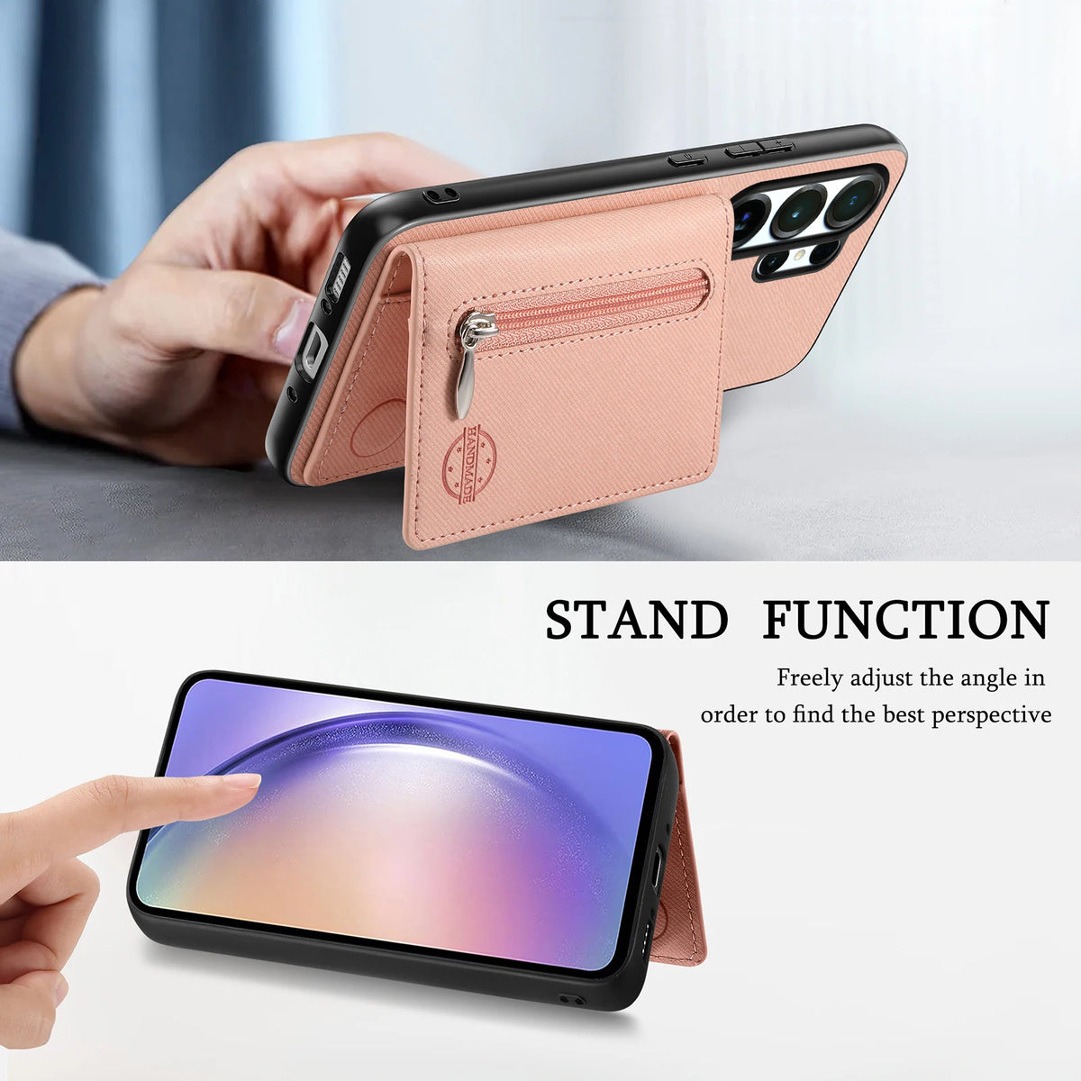 Zipper Cards Wallet Leather Phone Case For Samsung Galaxy S26 S24 S23 S22 Ultra Plus S23 S26 S25FE Purse Card Holder Stand Cover