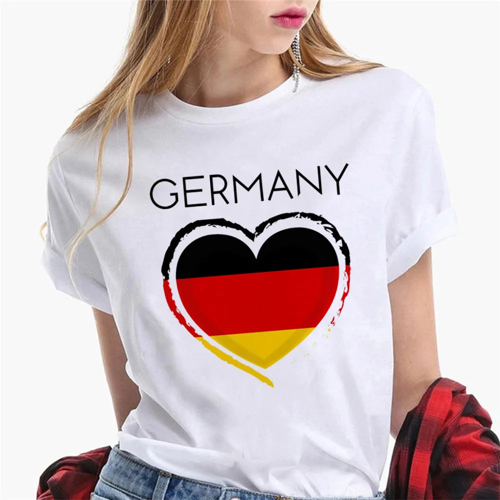 Germany top women comic Tee female Japanese graphic harajuku clothing
