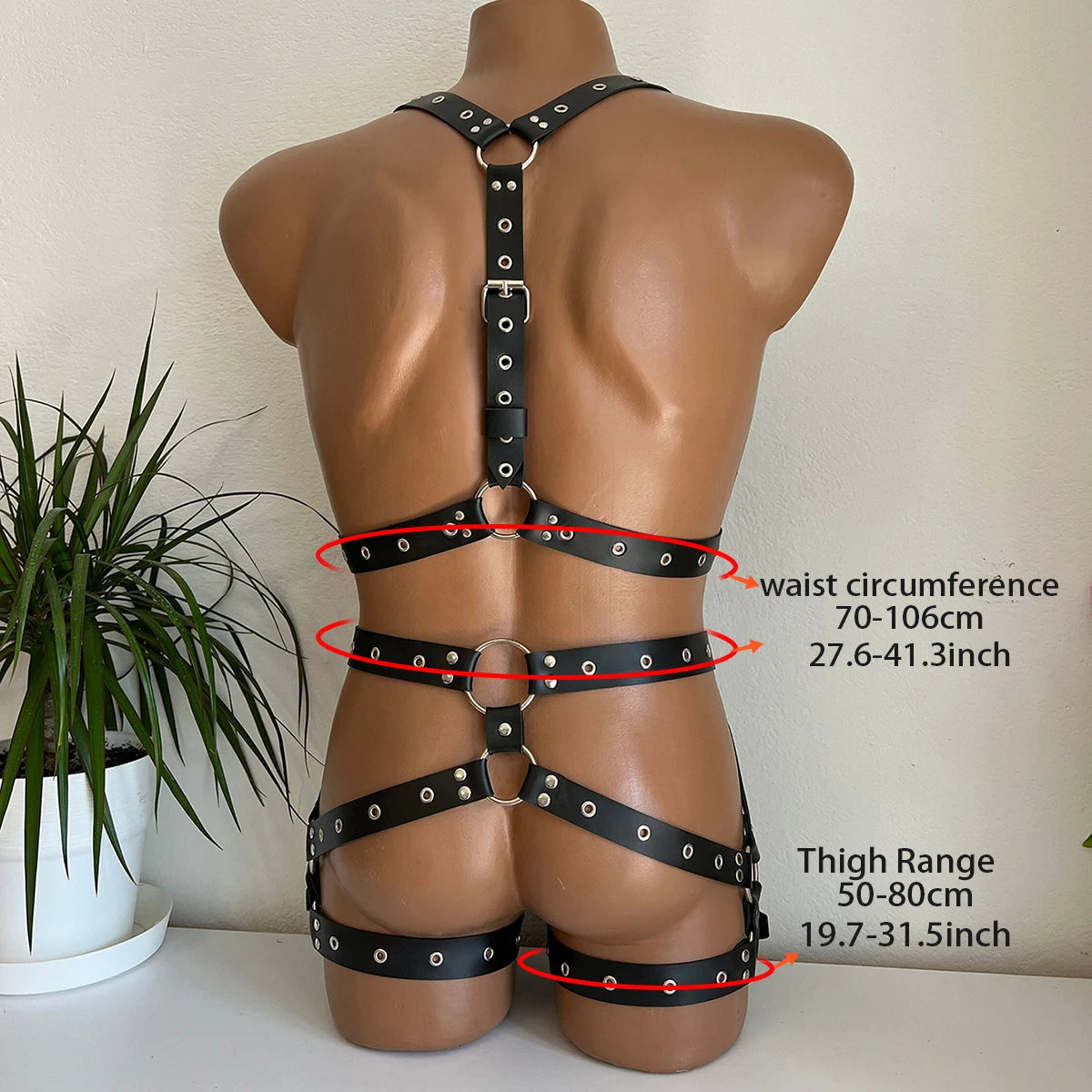 Mens Leather Lingerie Harness Men Bondages Full Body Jockstraps for Men Pants and Leather Top Chest Men's Harness Gay Harness