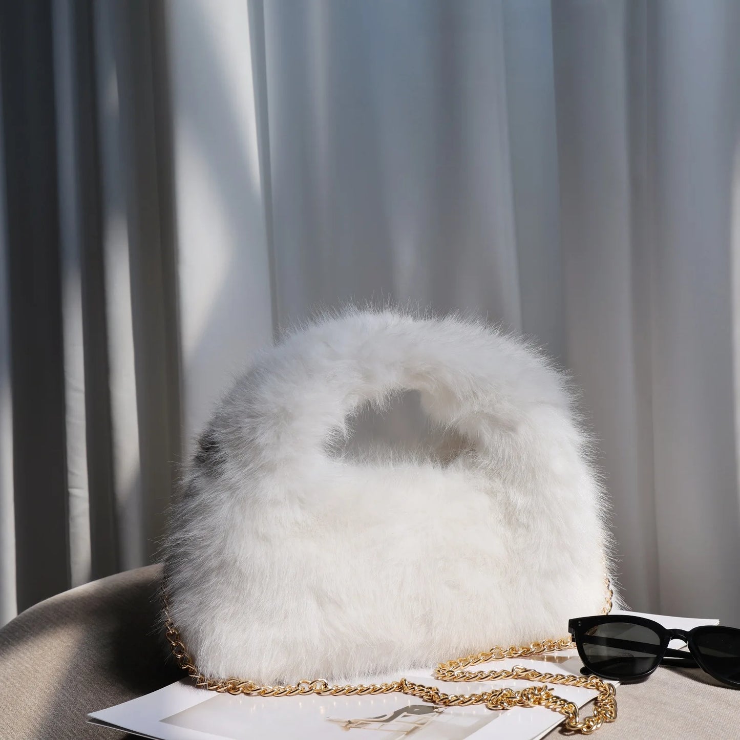 Winter Leopard Plush Handbags for Women Luxury Faux Fur Female Hobos Crossbody Bags Large Capacity Furry Clutch Shoulder Bag