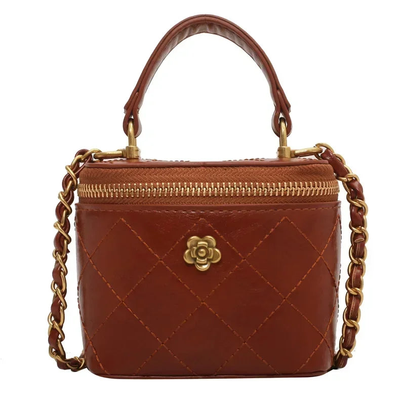 Mini Fashion Designer Pu Leather Women's Handbags Chain Casual Ladies Tote Female Black Bucket Women Shoulder Crossbody Bag