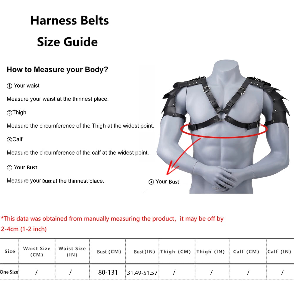 Sexy Men's Harness Pu Leather Gay Chest Harness Bdsm Bondage Leather Cage Lingerie Punk Rave Erotic Accessoly Fetish Clothing