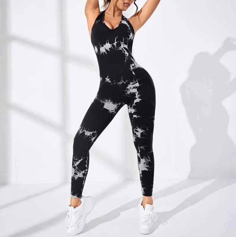 Sexy rückenfreier Sling-Overall für Damen, ganzjährig, lässig, Fitness, sportlich, ärmellos, schlank, Activewear, All-in-One-Overall, Kleidung