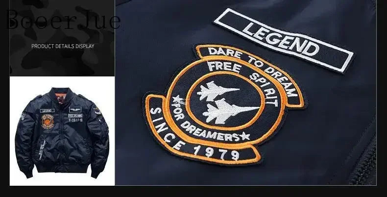 High Quality Military Motorcycle Ma-1 Aviator Pilot Coats Male Baseball Bomber Jackets Winter Hip Hop Thick Warm Jackets Men 6XL