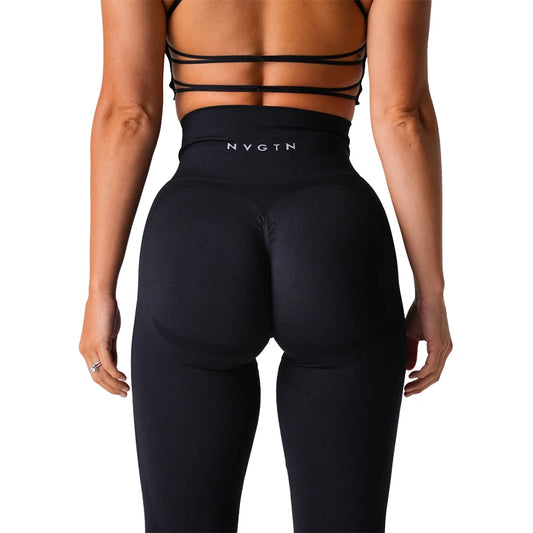 NVGTN Nahtlose Leggings aus Spandex Contour 2.0, nahtlose Leggings für Damen, weiche Workout-Strumpfhosen, Fitness-Outfits, Yogahosen, hohe Taille, Fitnessstudio-Kleidung