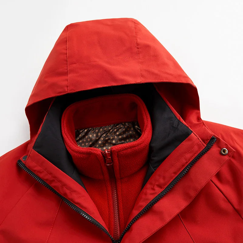 Unisex 3 In 1 Sports Jacket Autumn Winter Plush Warm Inner Lining Coat Men/Women Outdoor Breathable Comfortable Casual Outerwear