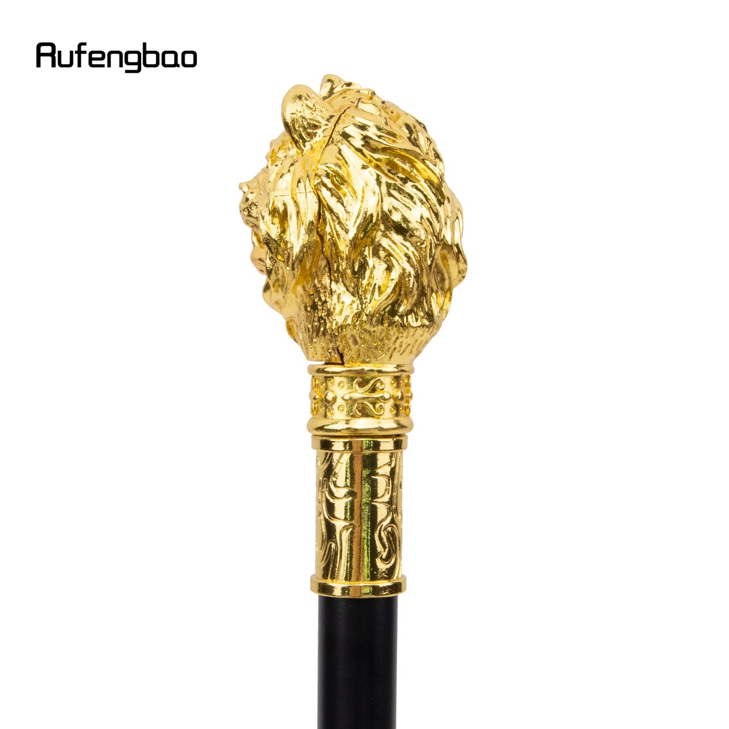 Golden Luxury Lion Head Handle Fashion Walking Stick for Party Decorative Walking Cane Elegant Crosier Knob Walking Stick 95cm