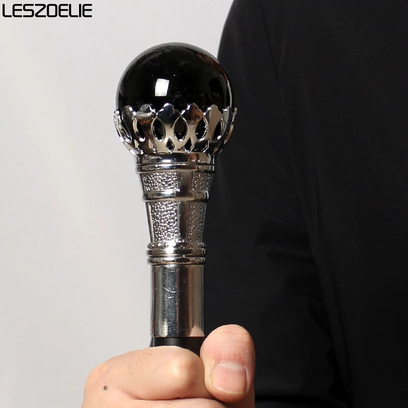 10 Colors 95cm Bright Silver Crown Crystal Ball Walking Stick Men Fashion Walking Cane Women Party Decorative Walking Stick
