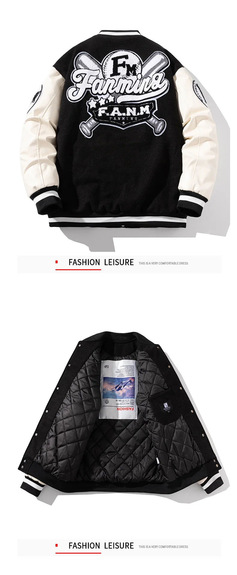 Herrenjacke Baseballuniform Herren Loose Embroidery Tide Brand Mäntel Frühling Herbst Casual College Wear Amerikanische Modekleidung