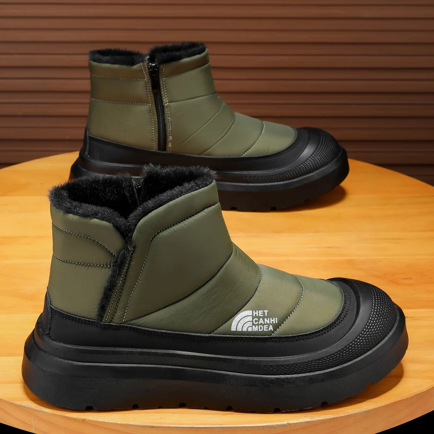 Winter Shoes Men Fur Warm Comfortable Snow Boots Outdoor Waterproof Down Boots High Top Ankle Boots Platform Shoes Size 44