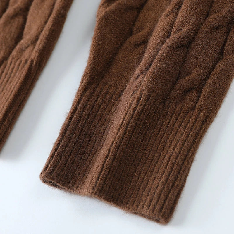 High-quality V-neck men's cardigan, stretchable, warm solid color sweater, versatile knitwear for daily wear.