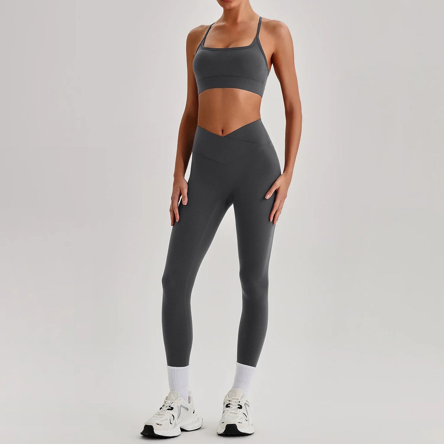 Women's Yoga Sets High Waist Tummy Control Leggings Push Up Sportswear Gym Workout Outfits Sports Fitness Clothes Hot Sale New