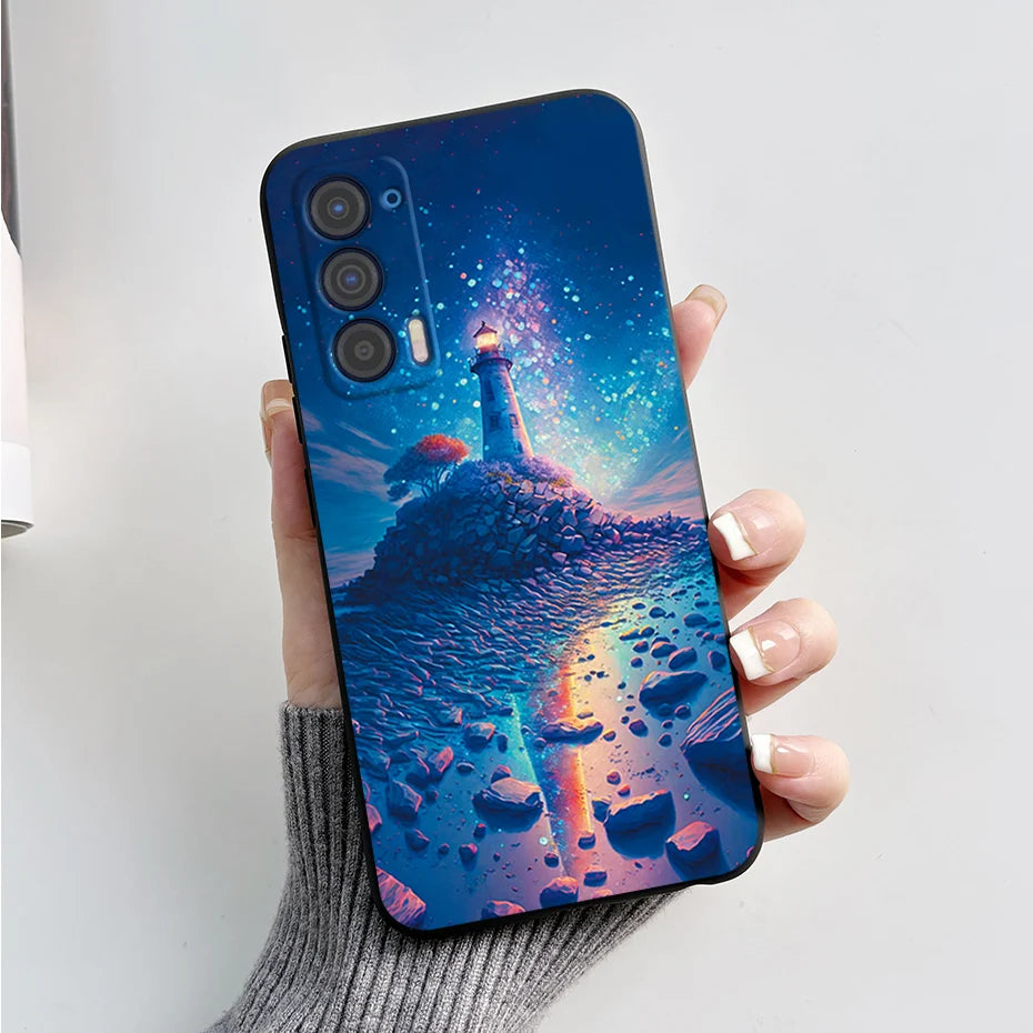 Silicon Case For Motorola Edge (2021) / Edge 5G UW (2021) Fashion Marble Pattern Soft TPU Phone Cases For Edge 2021 XT2141 Funda