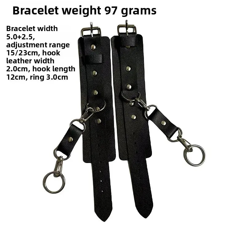 Gothic Style Metal Hook Bracelet Hot Sale Of The Season Women's Fashion Performance Street Dance Leather round Ring Men's Bar Me