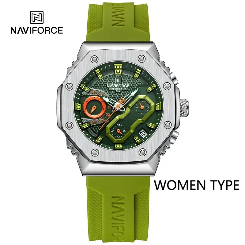 NAVIFORCE Original Men Watch Quartz Top Brand Luxury Digital Male Clock Military Business Sport Women Lady Lover Wristwatch 8035