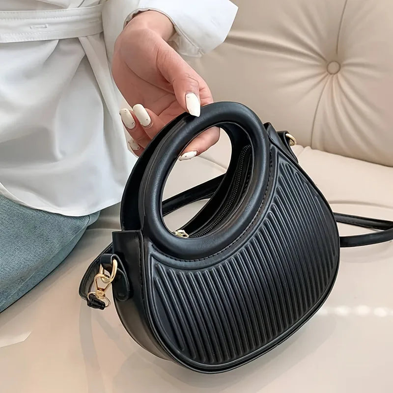 Stripe Design Crossbody Bags for Women Elegant Synthetic Leather Handbag, Purse, Luxury Look Shoulder Bag for Everyday Use