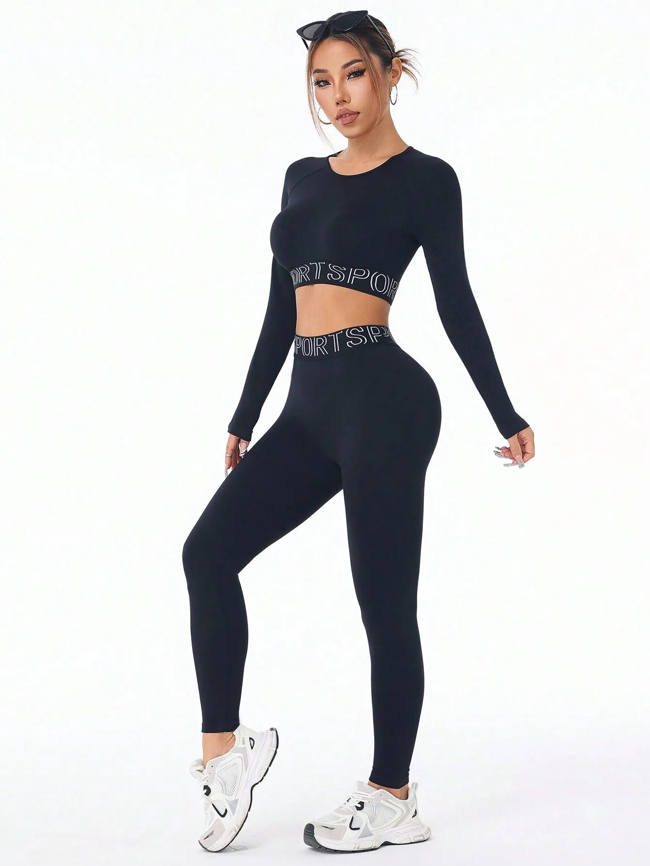 Yoga Sets Sports Fitness High Waist Hip Lift Breathable 2pc Set Workout Clothing Gym Leggings Tracksuit for Women