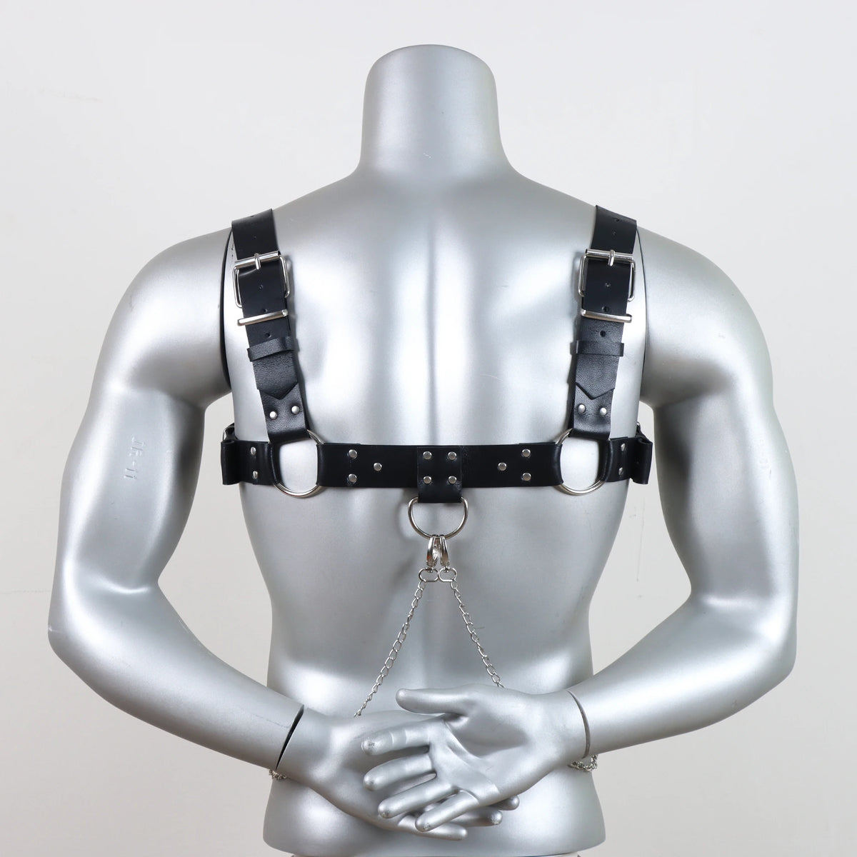Men's Punk-Style Leather Chest Harness,Portable and Stylish for Casual and Formal Wear, Faux Leather