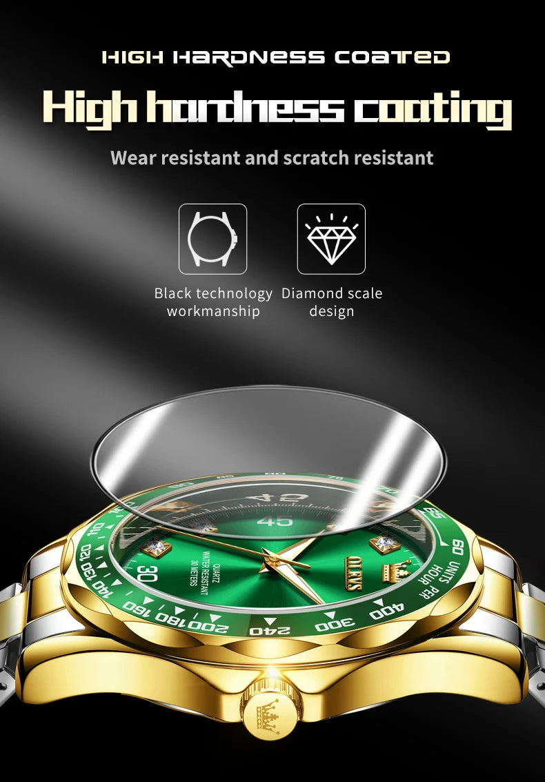 OLEVS 9988 Quartz Watch for Men Luxury Style Waterproof Stainless steel TOP Brand Classic Date Men's Watches Relógio Masculino