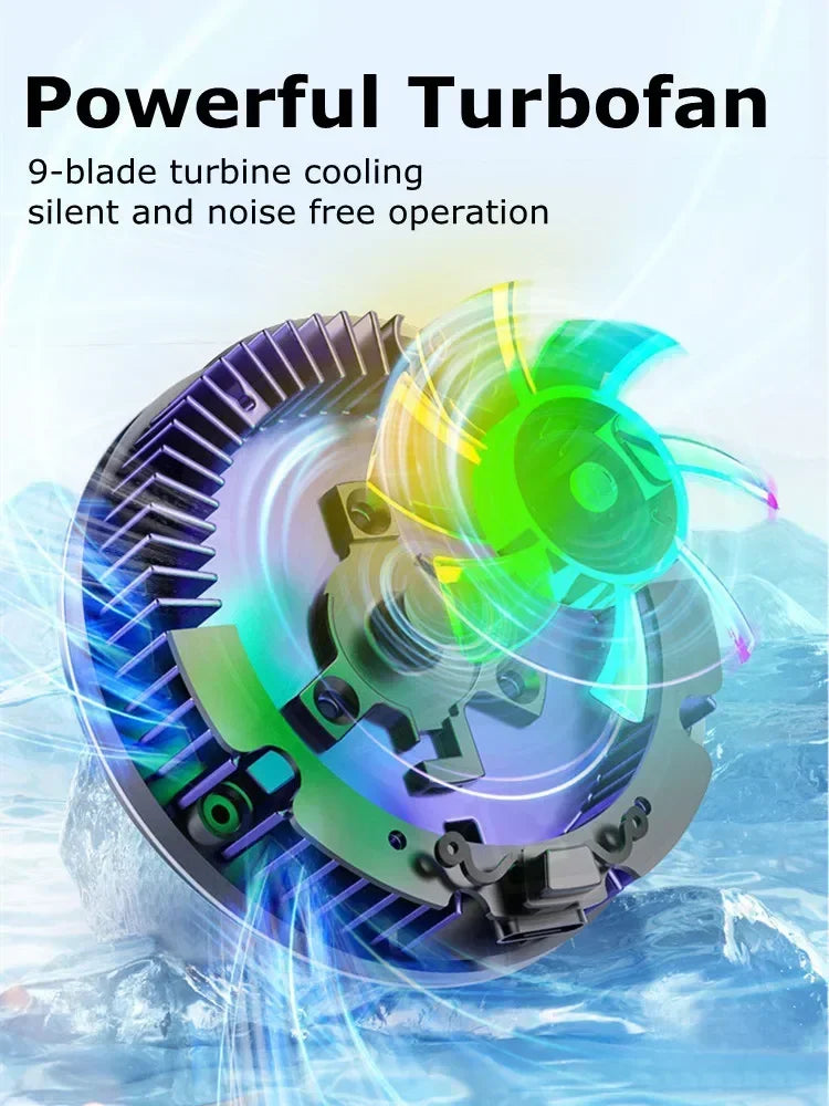 Magnetic Phones Cooler Back-Clip 2 in 1 Game Cooler Semiconductor Fast Phone Cooling Fan for IOS Android Phone