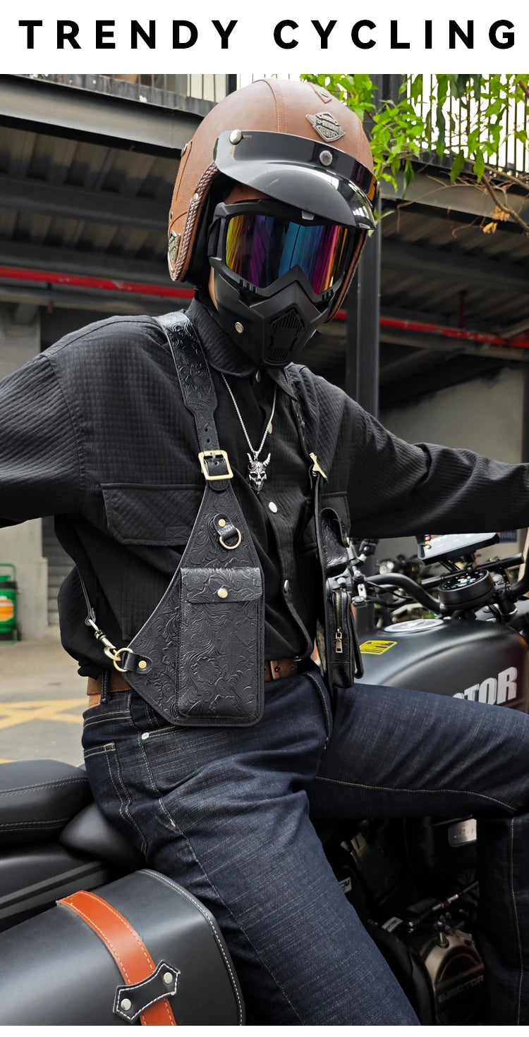 Genuine Leather Anti-Theft Underarm Shoulder Bag Armpit Tactically Bag For Men Shoulder Holsters Storage Pack