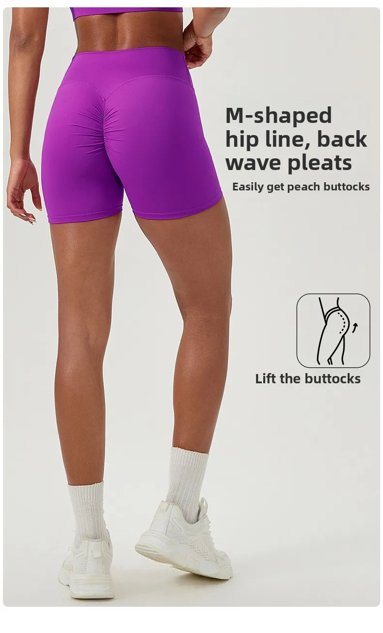 Yoga suit set, sexy back, sports bra, high waist, hip lifting, tight shorts, running and fitness two-piece set Women' Yoga sets